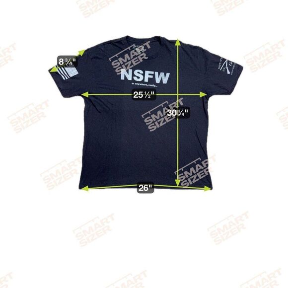 Grunt Style NSFW Graphic Anywhere Really TShirt 3X Black Cotton Patriotic Design - Picture 5 of 5